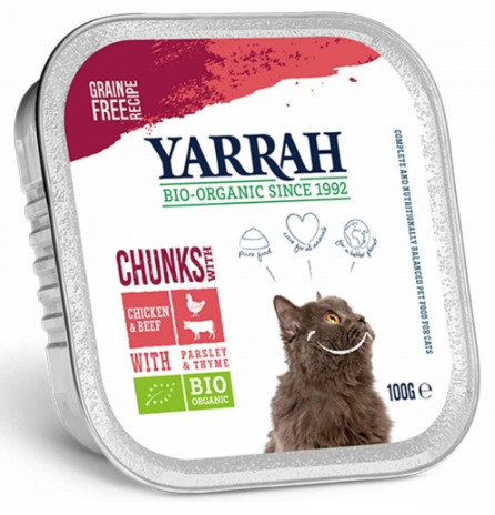 Katten brokjes rund van Yarrah, 16x 100 gr